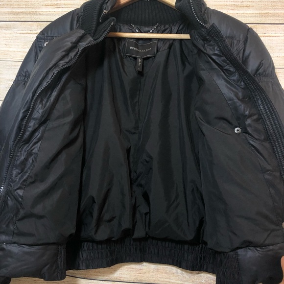 BCBG Motto Black Jacket Puffer Feather Down Med - Picture 4 of 8